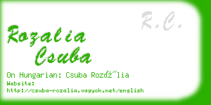 rozalia csuba business card